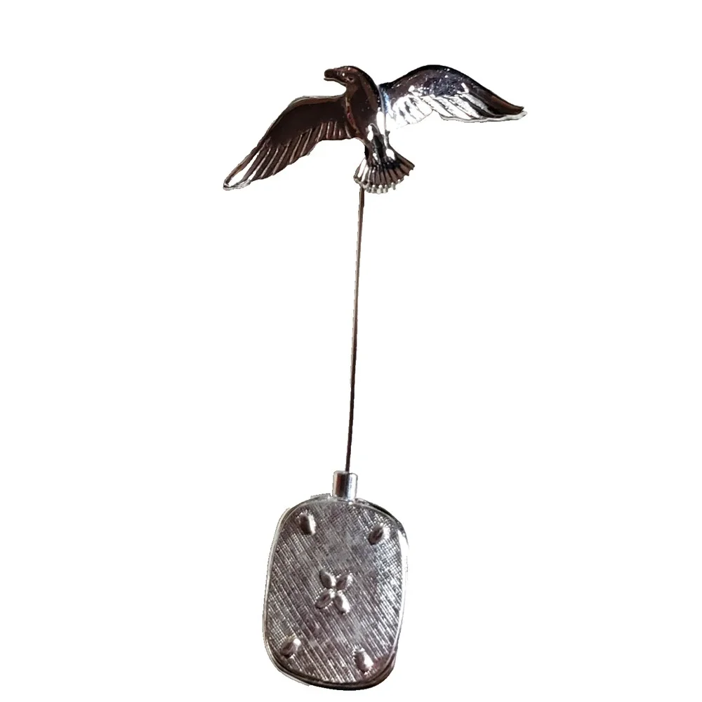 Vintage Sterling Silver Stick Pin Seagull Bird Initial 